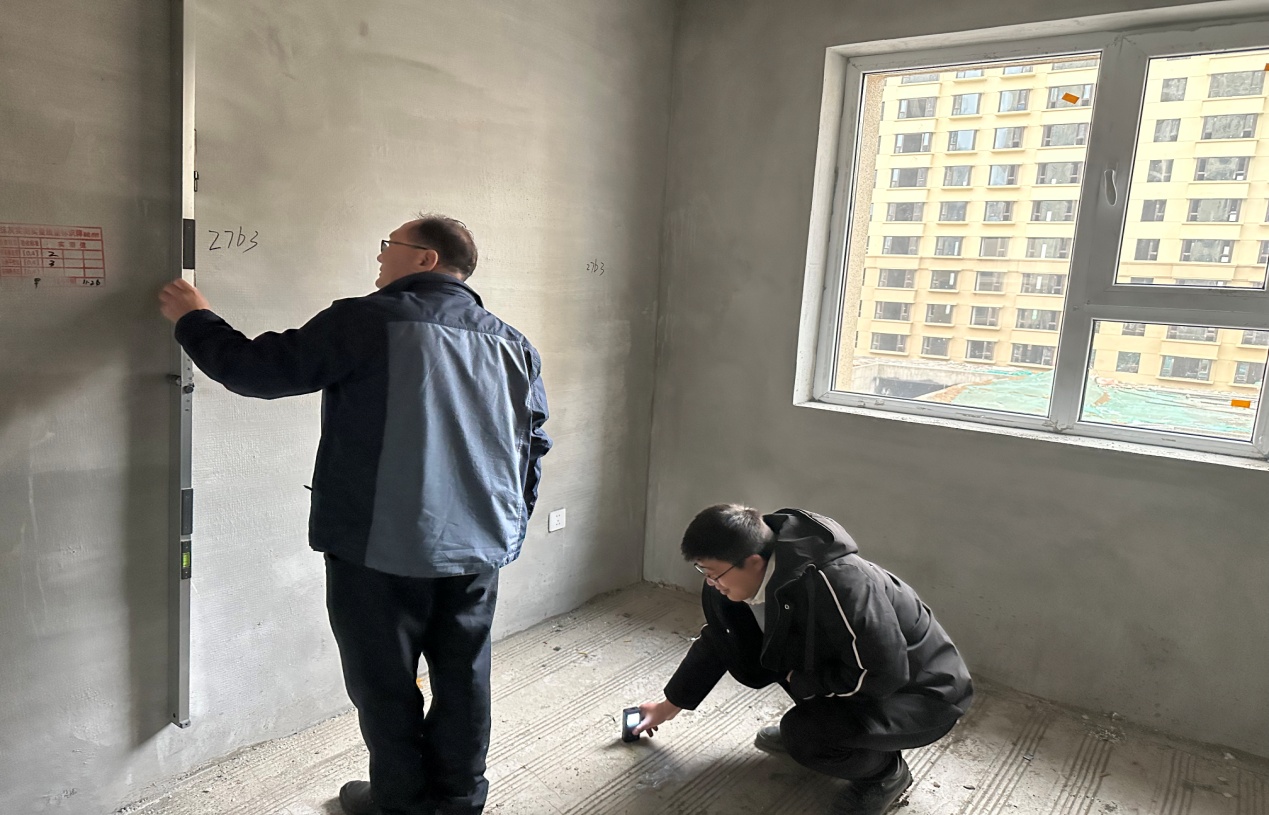 國宸小區一期多層住宅進行分戶預驗收工作